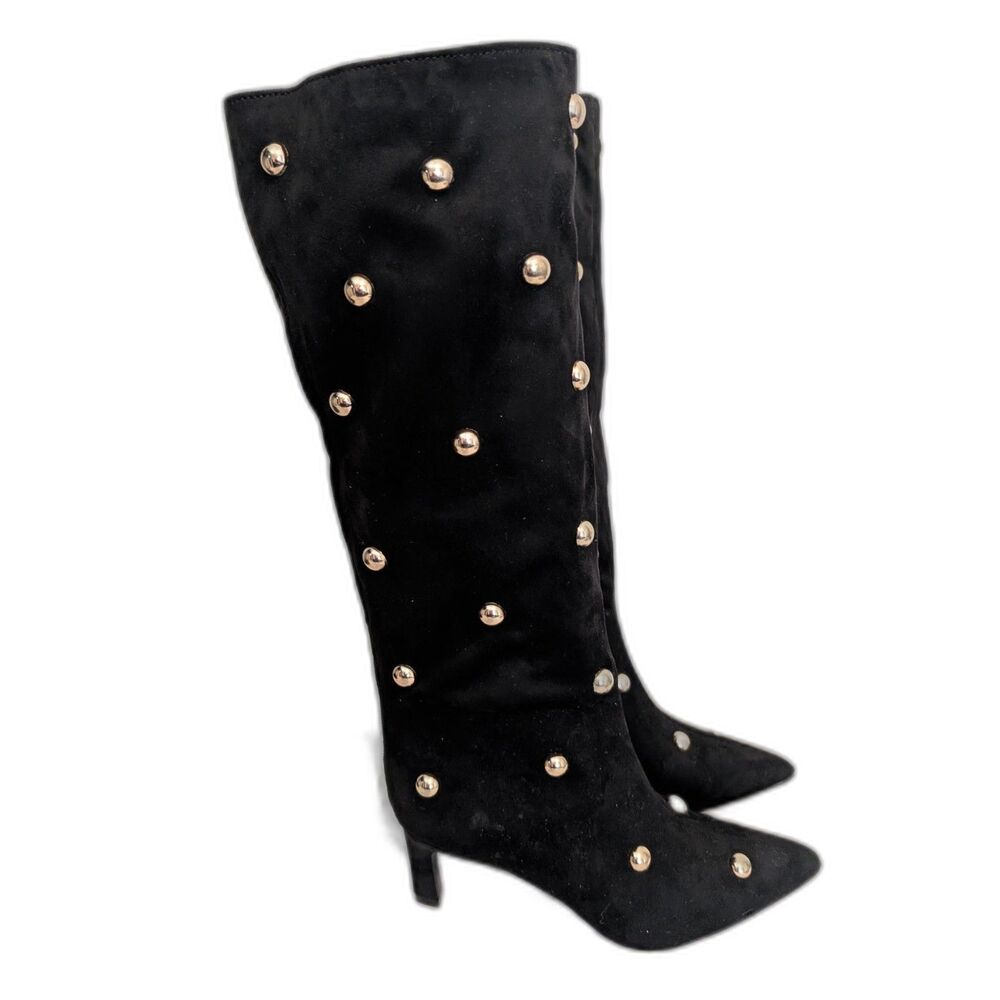 Women's A New Day Justice Mid-Calf Boots Jet Black Size 6 NWT